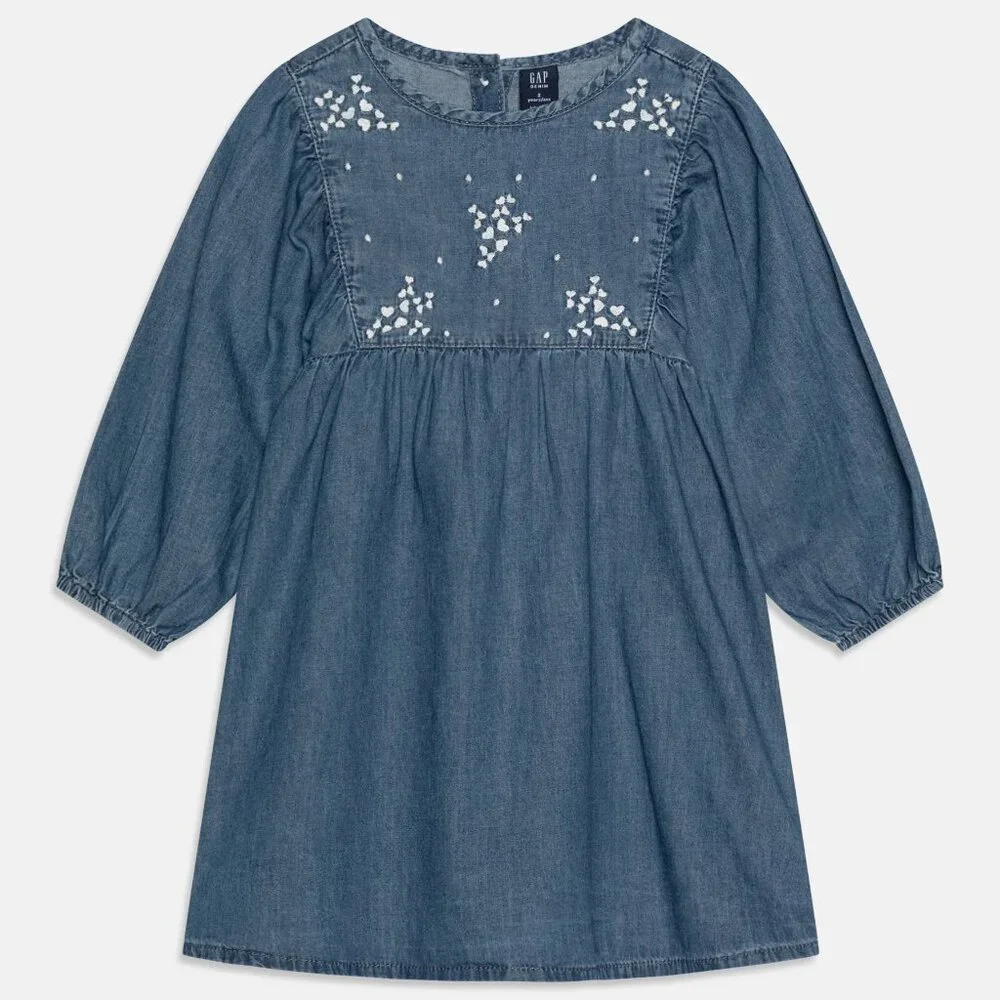 babyGap Embroidered Denim Dress/NWT/4 Years